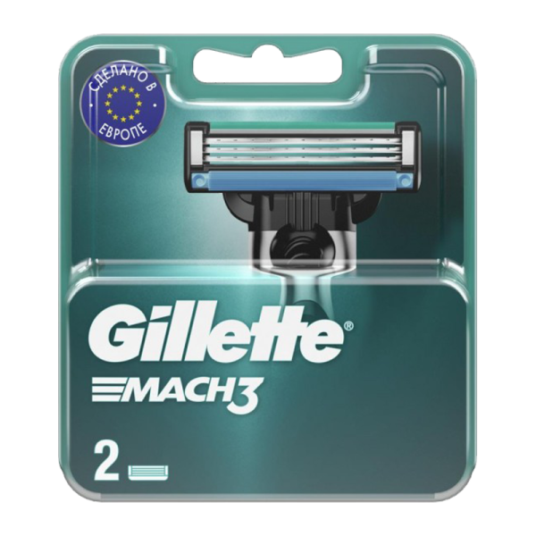 Сменные кассеты Gillette MACH3 3 лезвия 2шт. (цена за 1 шт) (2/24)