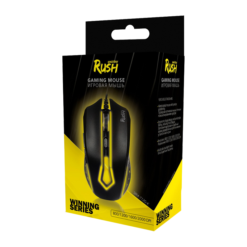 Мышь проводная Smartbuy 712G RUSH Winning игровая USB черный (1/100)