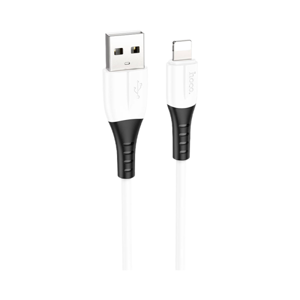 Кабель HOCO X82 USB (m)-Lightning (m) 1.0м 2.4A силикон белый (1/31/310)