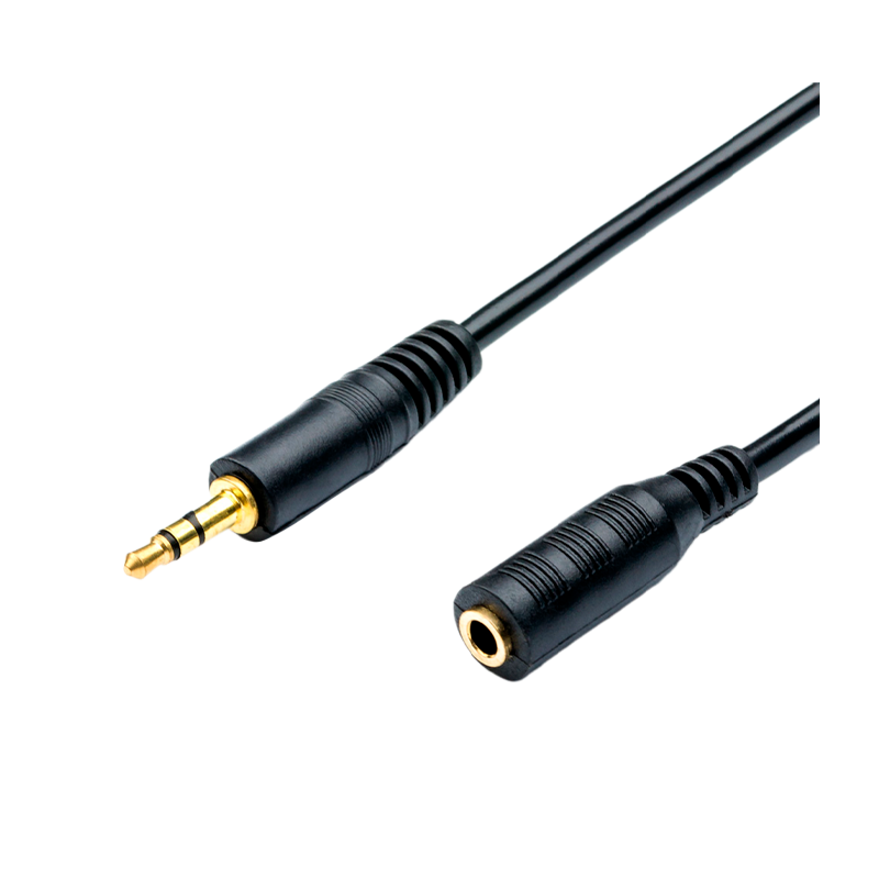 Кабель AUX Atcom Jack 3.5mm (m)-Jack 3.5mm (f) 3.0м силикон черный (1/10/200)