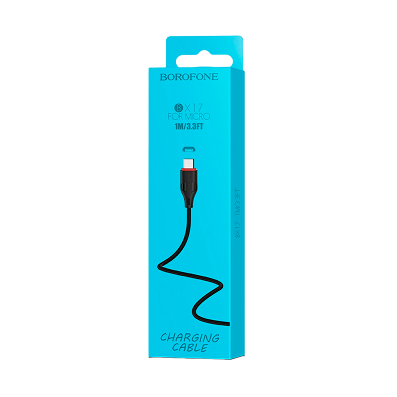 Кабель Borofone BX73 USB (m)-2хType-C/Lightning 1.0м 60W ПВХ черный