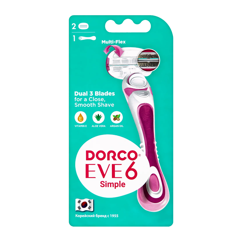 Бритва DORCO EVE 6 Shai Sweetie LSXA1002 6 лезвий 2 кассеты (1/10)