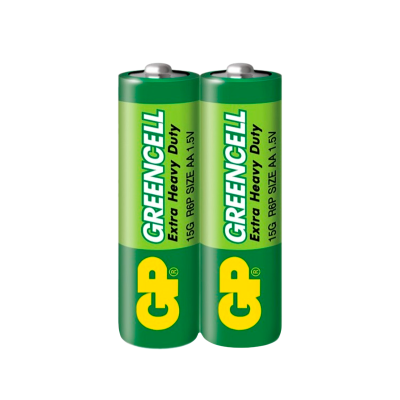 Батарейка GP GreenCell R6 AA Shrink 2 Heavy Duty 1.5V (2/40/1000)