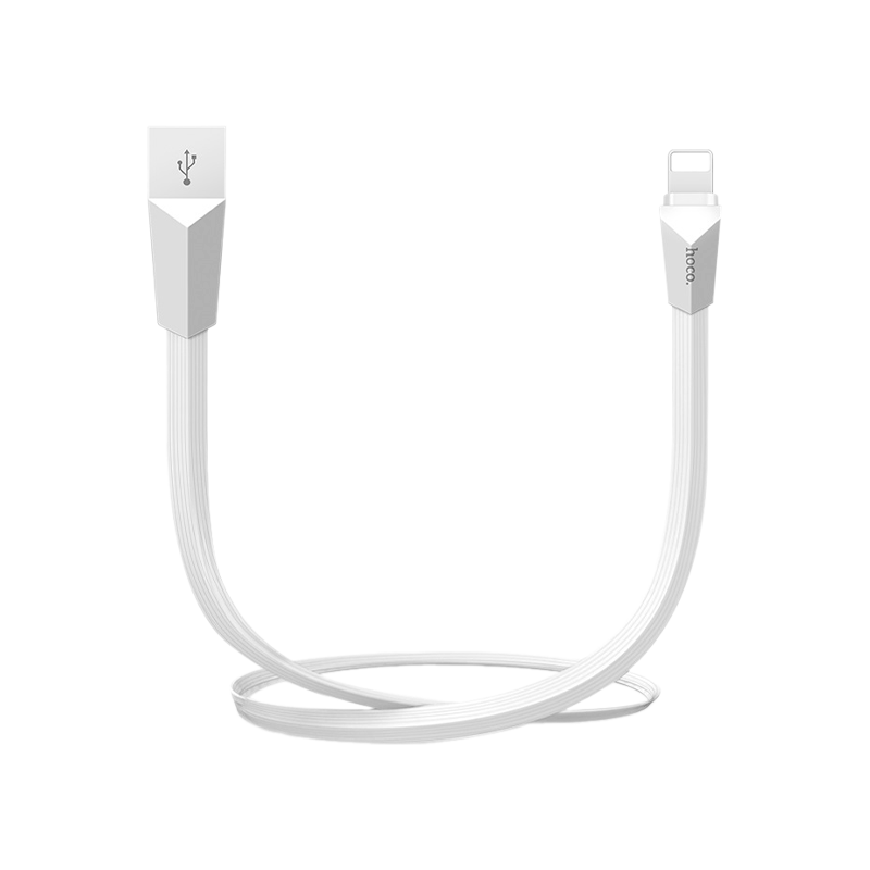 Кабель HOCO X4 USB (m)-Lightning (m) 1.2м 2.4A силикон белый (1/32/320)