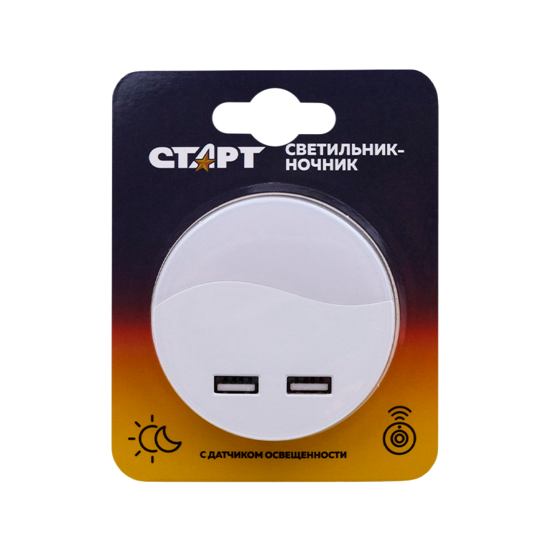 Ночник Старт "USB Круг" NL 1LED белый