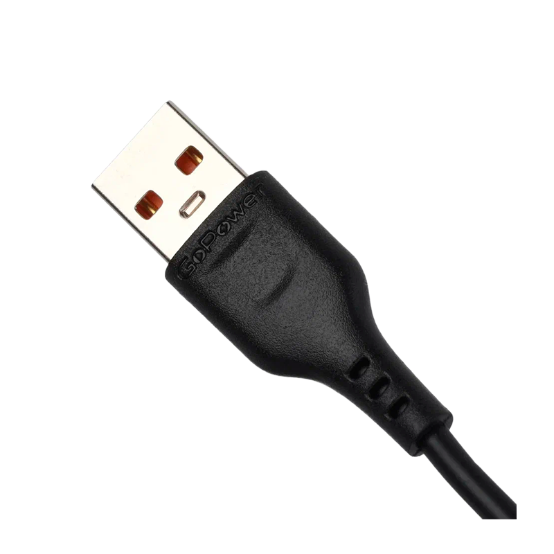 *Кабель GoPower GP01M-2M USB (m)-microUSB (m) 2.0м 2.4A черный (1/200/800) 