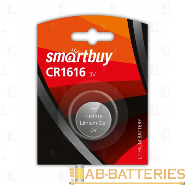 Батарейка Smartbuy CR1616 BL1 Lithium 3V (1/12/720)