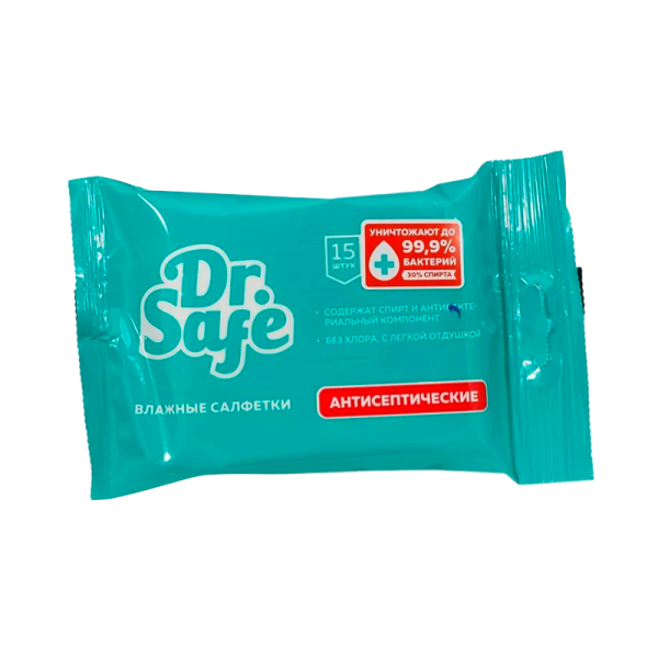 Салфетка Dr.Safe для рук антибакт. 15шт. (1/30)
