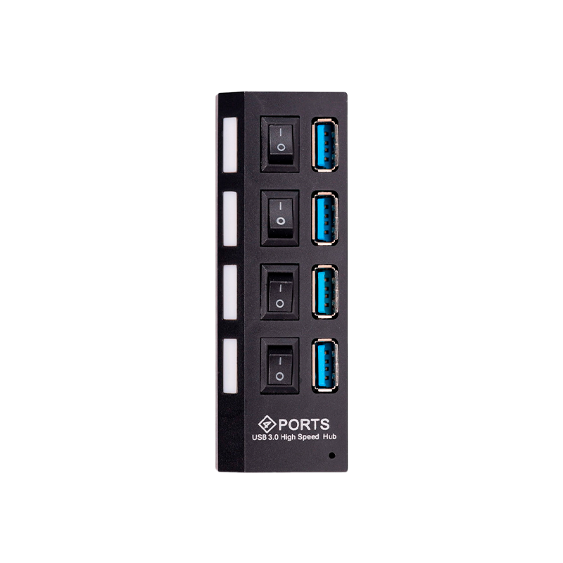 USB-Хаб Smartbuy 7304 4USB USB3.0 с выключателем черный
