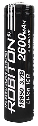 Аккумулятор ROBITON 18650-2600 с защитой PK1 (1/96/192)