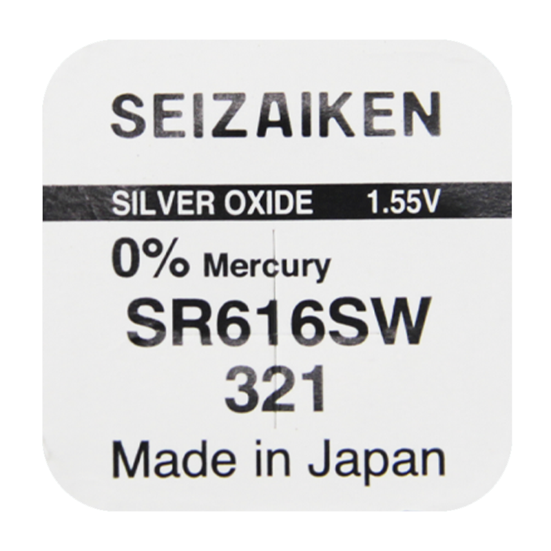 Батарейка SEIZAIKEN 321 (SR616SW) Silver Oxide 1.55V (1/10/100/1000)