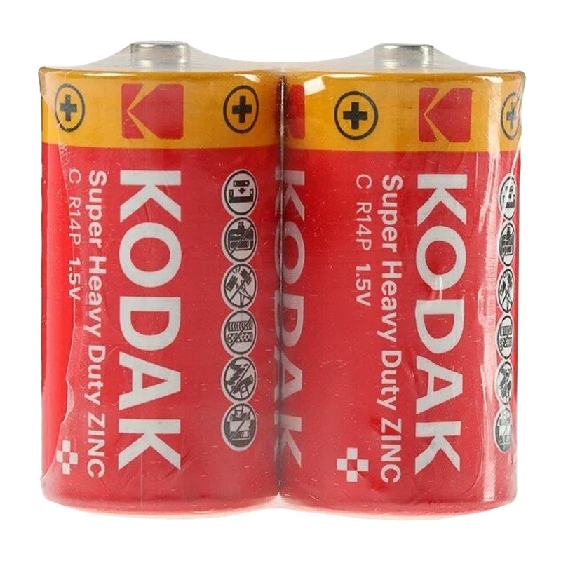 Батарейка Kodak Extra R14 C Shrink 2 Heavy Duty 1.5V (2/24/144/10368)