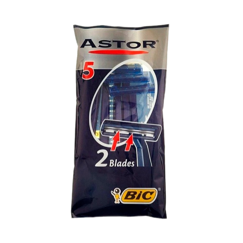 Бритва BIC Astor 2 лезвия пластиковая ручка 5шт. (1/20)