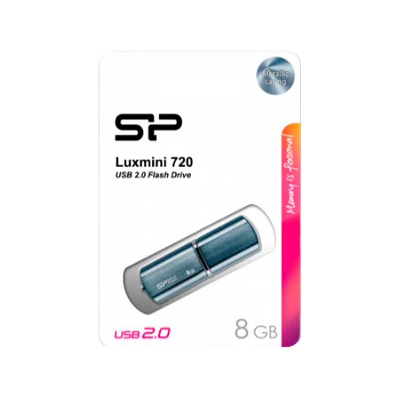 Флеш-накопитель Silicon Power LuxMini 720 8GB USB2.0 пластик синий