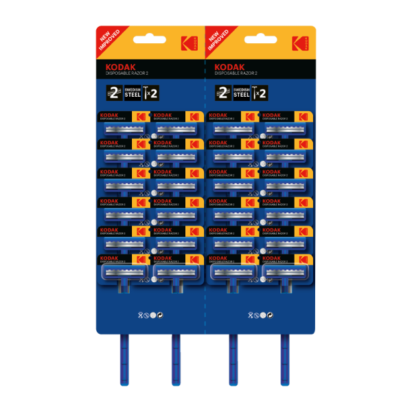 Бритва Kodak Disposable Razor 2 лезвия 24шт. на карте (24/288/864)