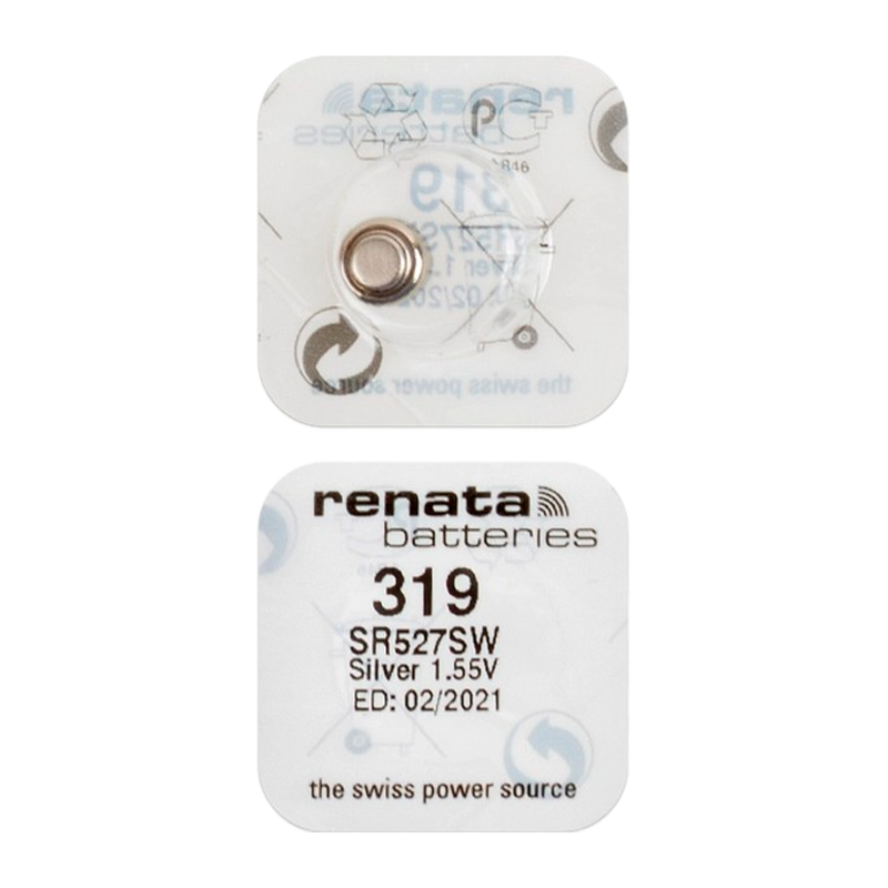 Батарейка Renata 319 (SR527SW) BL10 Silver Oxide 1.55V (10/100)