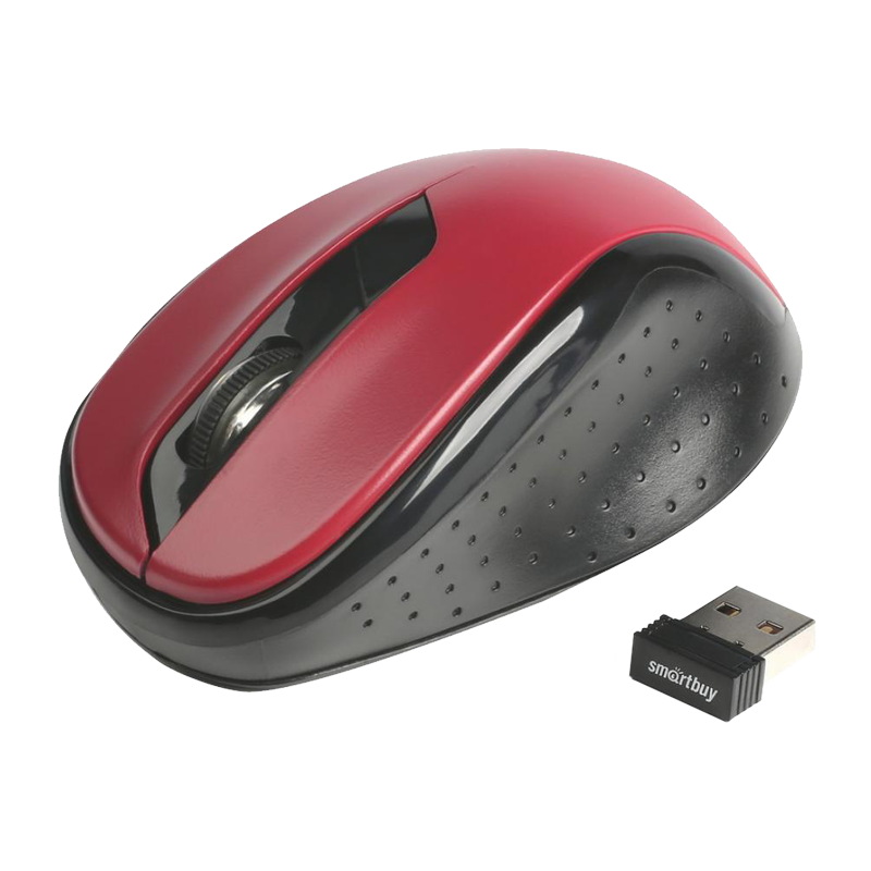 Мышь беспроводная Smartbuy 597D Dual классическая bluetooth бесшумная черный красный (1/40)