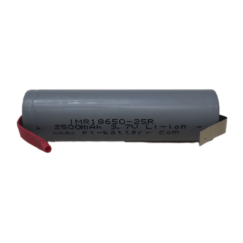 Аккумулятор ET IMR18650-25R-T, 2500мАч с выводами, 20/35А, высокая токоотдача,&nbsp;&nbsp; 18.0*65.0, Li-Ion