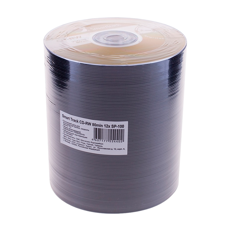 Диск CD-RW SmartTrack SP-100 700MB 4-12x 100шт. (100/600)