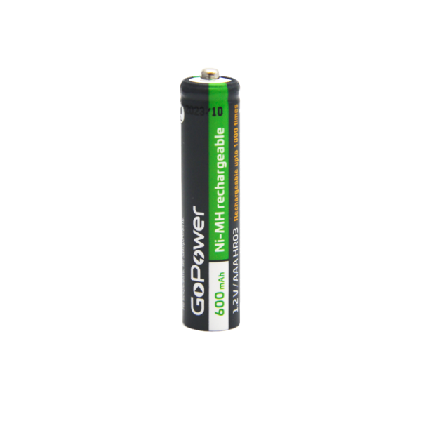 Аккумулятор бытовой GoPower HR03 AAA BL2 NI-MH 600mAh (2/20/320)