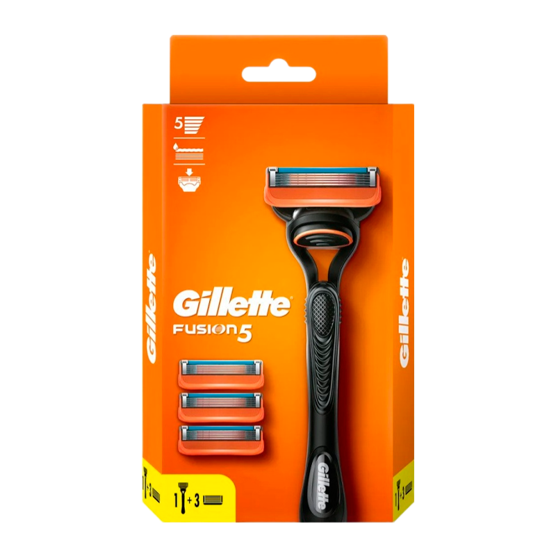 Бритва Gillette FUSION 5 лезвий 4 кассеты ENG
