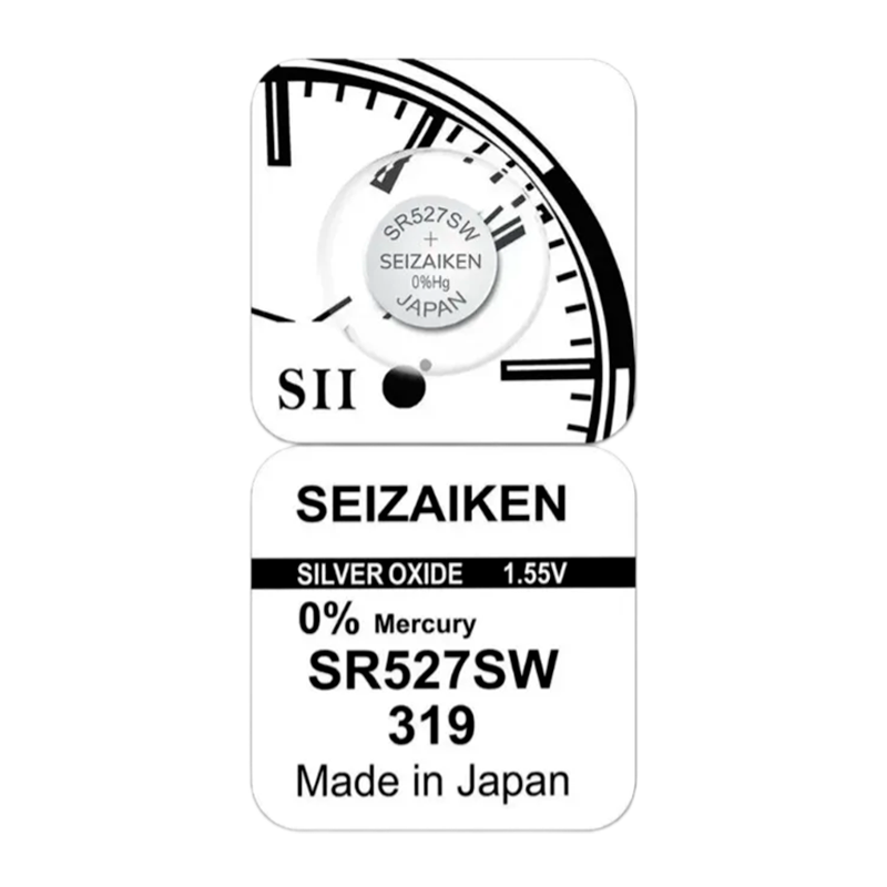 Батарейка SEIZAIKEN 319 (SR527SW) Silver Oxide 1.55V (1/10/100/1000)