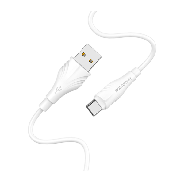 Кабель Borofone BX18 USB (m)-Type-C (m) 2.0м 1.6A ПВХ белый (1/360)