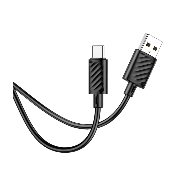 Кабель HOCO X88 USB (m)-Type-C (m) 1.0м 3.0A ПВХ черный (1/420)