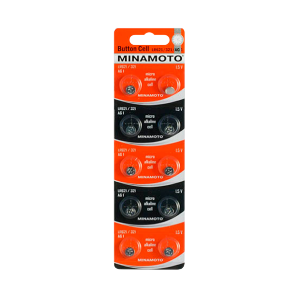 Батарейка Minamoto G1/LR621/LR60/364A/164 BL10 Alkaline 1.5V (10/200/10000)