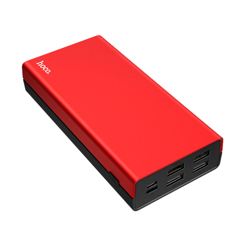Внешний аккумулятор HOCO J66A 20000mAh 2.0A 4USB/Type-C красный (1/31)
