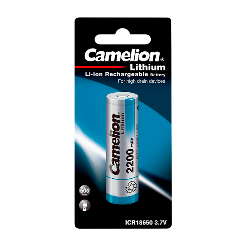 Аккумулятор Li-ion Camelion ICR18650 BL1 2200mAh без защиты (1/12/144)