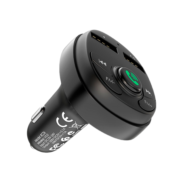 FM-трансмиттер Borofone BC26 2USB microSD bluetooth 4.2 черный (1/30/120)