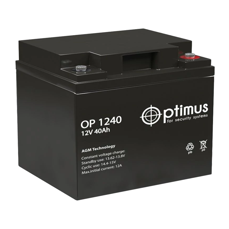 Аккумулятор свинцово-кислотный Optimus OP 1240 12V 40Ah