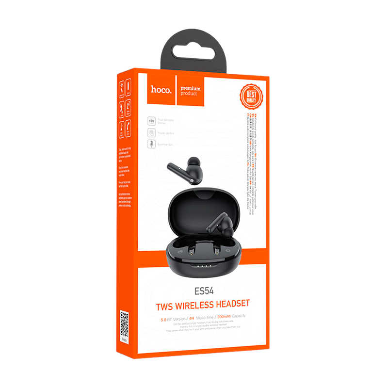 Наушники вставные HOCO ES54 bluetooth 5.0 с микр. черный (1/148)