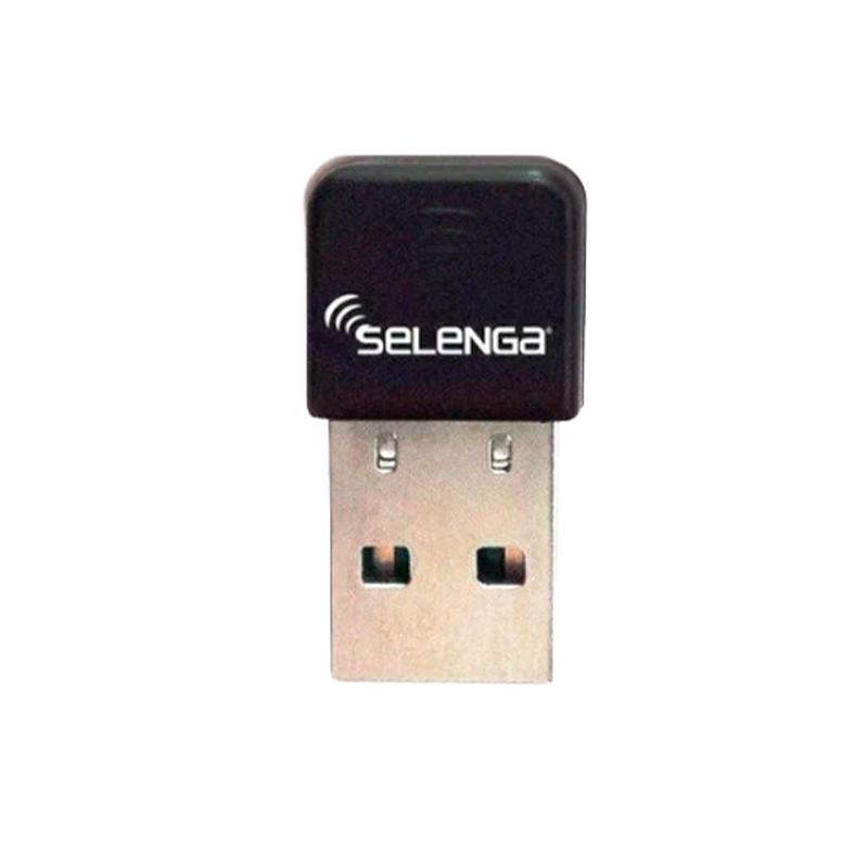 Wi-Fi адаптер Selenga 2.4 ГГц 150Мбит USB 802.11 без антенны черный (1/4000)