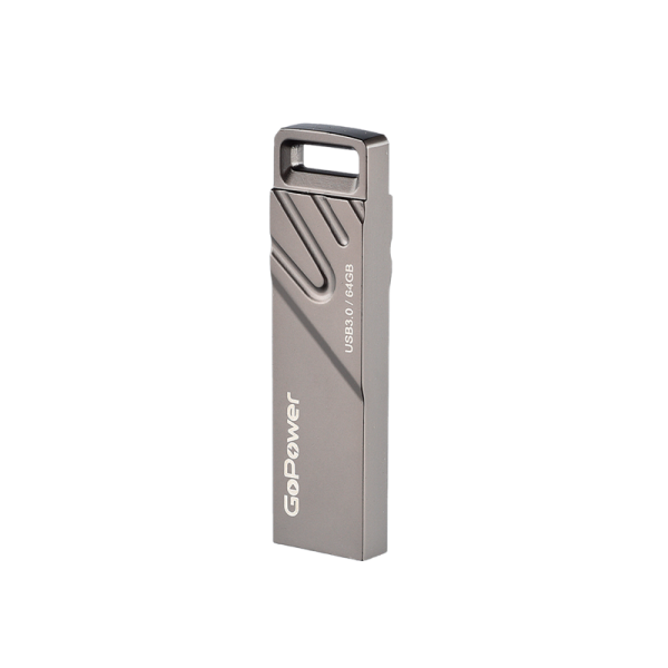 Флеш-накопитель GoPower TITAN 64GB USB3.0 металл черный графит (1/50/1000)