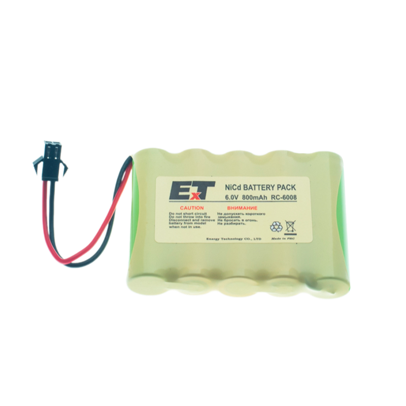 Аккумулятор ET RC-6008VSM BL1 черный, 6.0V, 800mAh, Ni-Cd (1/100)