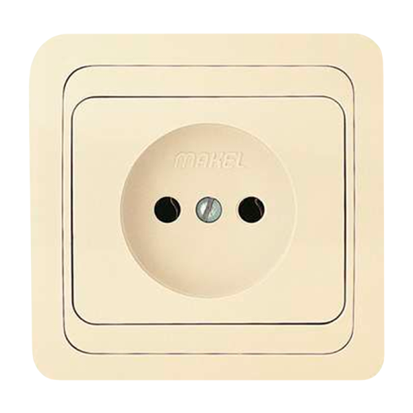 Розетка Makel Mimoza 1гн. 16A кремовый 25022