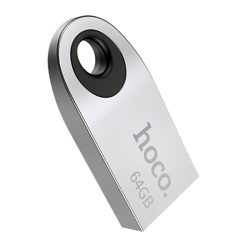 Флеш-накопитель HOCO UD9 64GB USB2.0 металл серебряный (1/80)