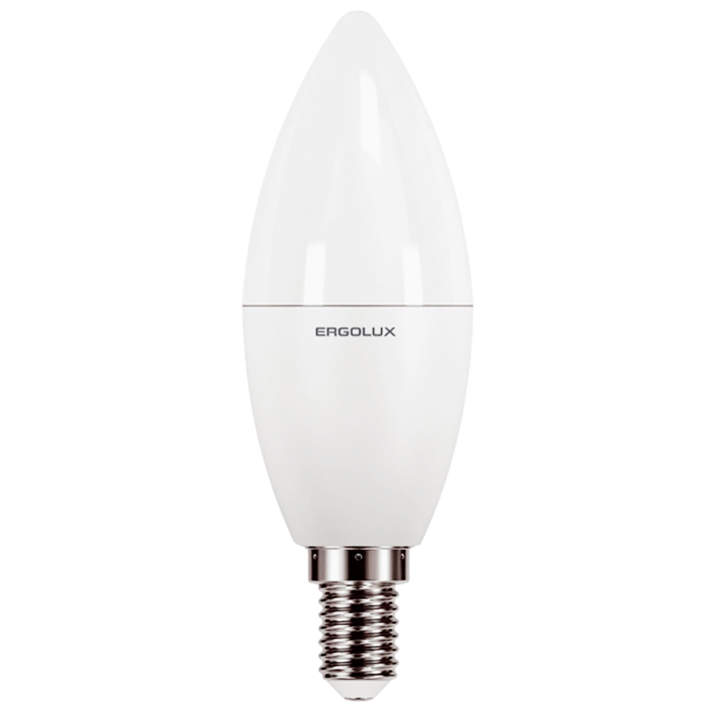 Лампа светодиодная Ergolux C35 E14 9W 6500К 172-265V свеча (1/10/100)