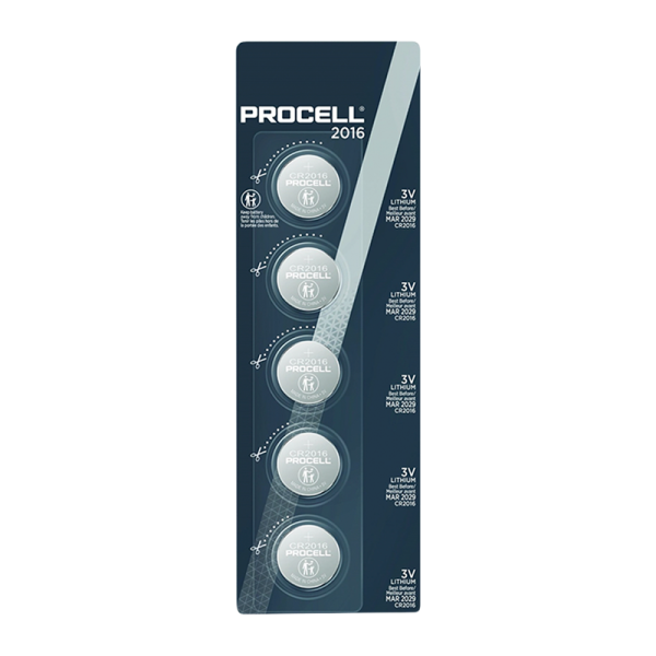 Батарейка Duracell Procell CR2016 BL5 Lithium 3V (5/200)