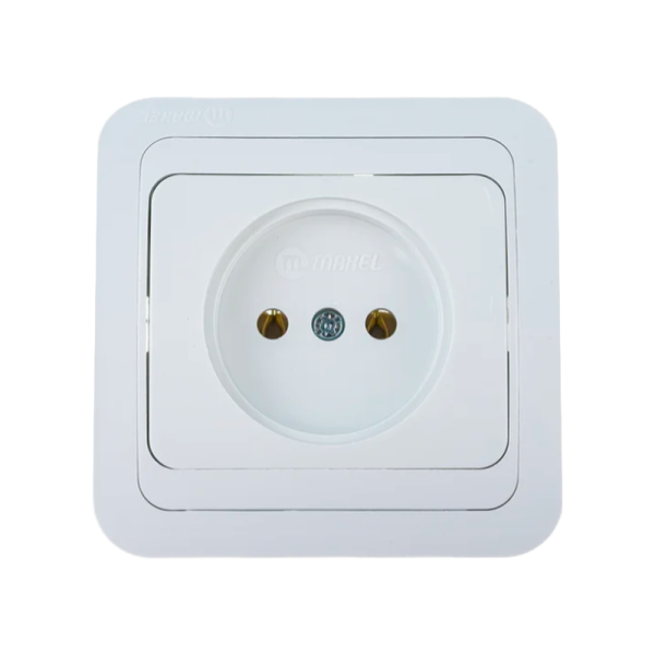 Розетка Makel Mimoza 1гн. 16A керамика белый 12002 (1/12)