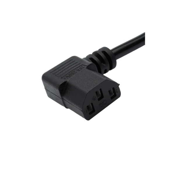 Кабель питания GoPower евровилка-C13 (f) 1.8м ПВХ 0.75мм угловой черный (1/100)