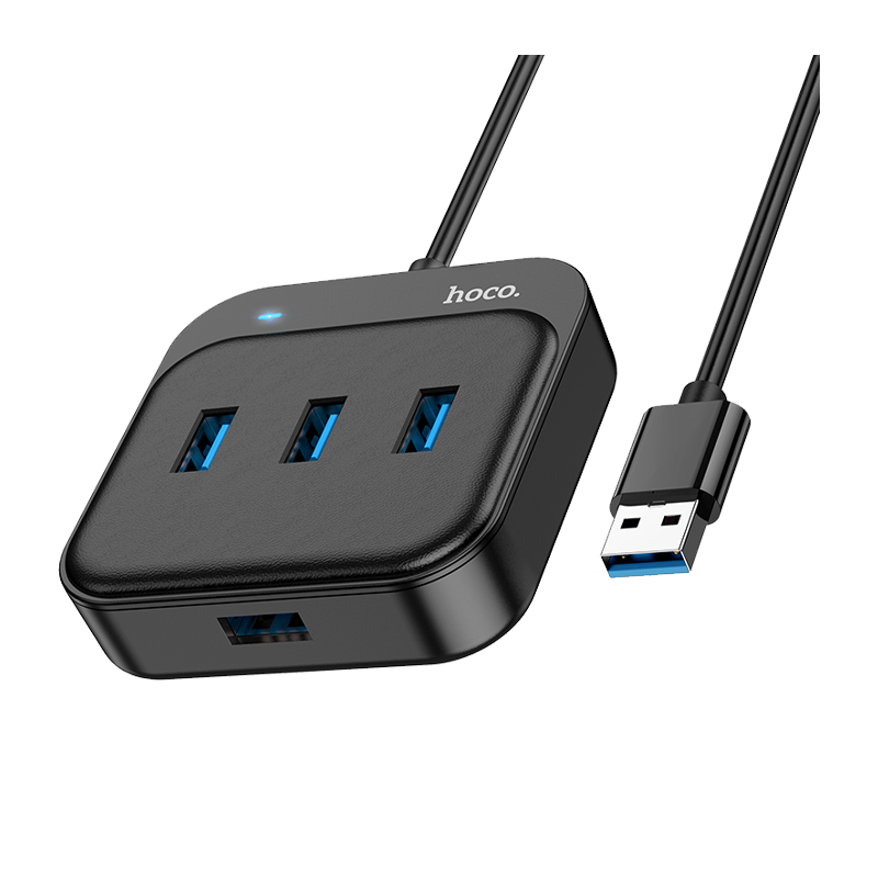 USB-Хаб HOCO HB31 4USB/Type-C Type-C (m) USB3.0 серый (1/19/190)