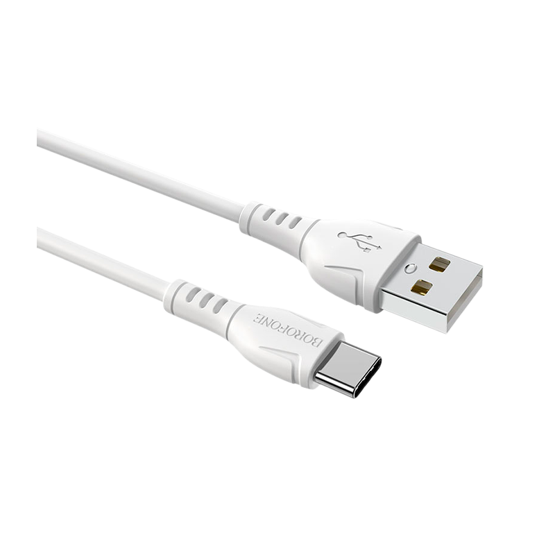 Кабель Borofone BX51 USB (m)-Type-C (m) 1.0м 3.0A ПВХ белый в коробке (1/360)