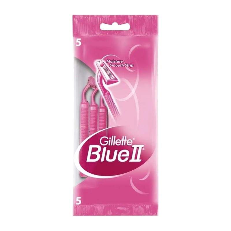 Бритва Gillette Blue II Women 2 лезвия пластиковая ручка плавающая головка 5шт. (1/24)