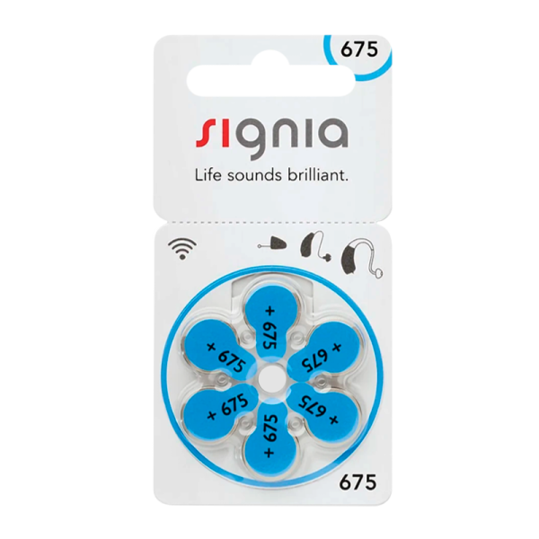 Батарейка Siemens Signia ZA675 BL6 Zinc Air 1.45V (6/60/300)