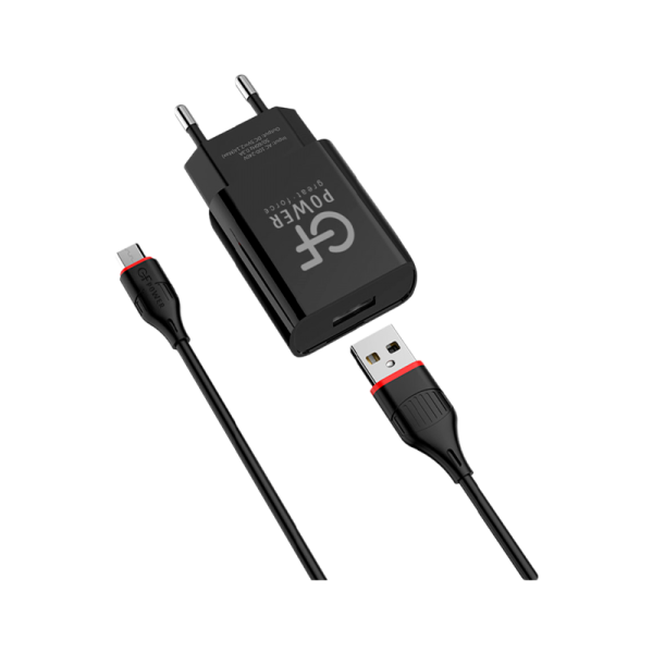 Сетевое З/У GFPower GF20M 1USB/microUSB 2.1A черный (48/192)