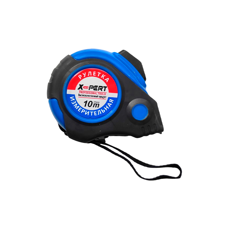 Рулетка измерительная X-PERT 508 10м*25мм пластик 1 фикстатор ударопрочный корпус черный (1/60)