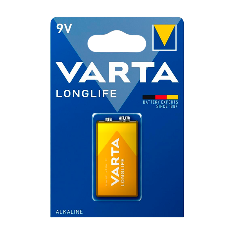 Батарейка Varta LONGLIFE Крона 6LR61 BL1 Alkaline 9V (4122) (1/10/50)